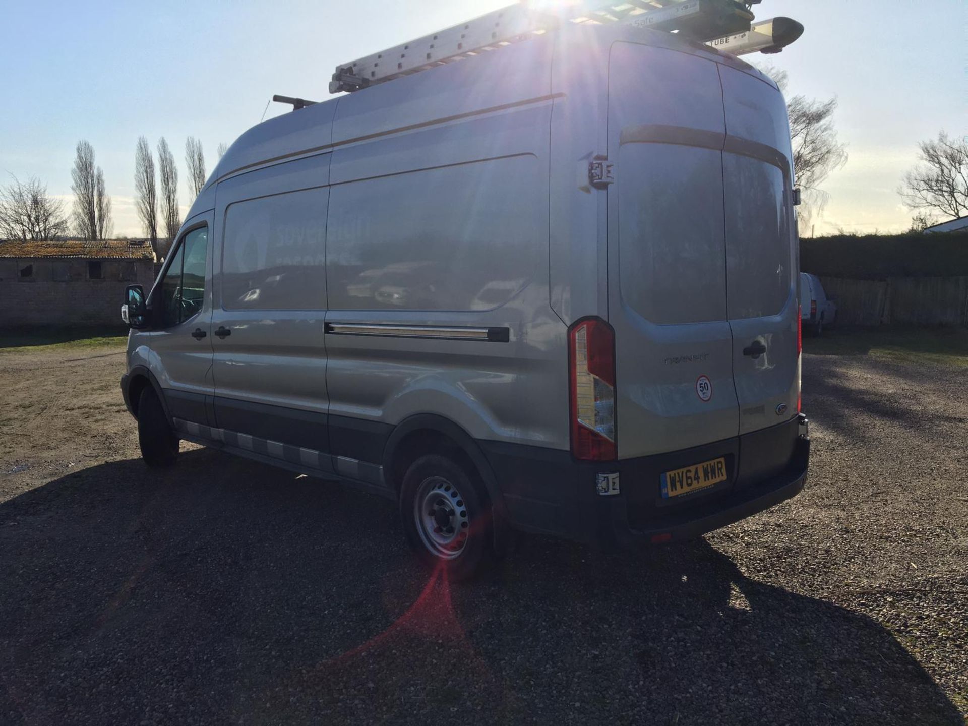 2014/64 REG FORD TRANSIT 350 2.2 DIESEL SILVER PANEL VAN, SHOWING 0 FORMER KEEPERS *NO VAT* - Image 5 of 11