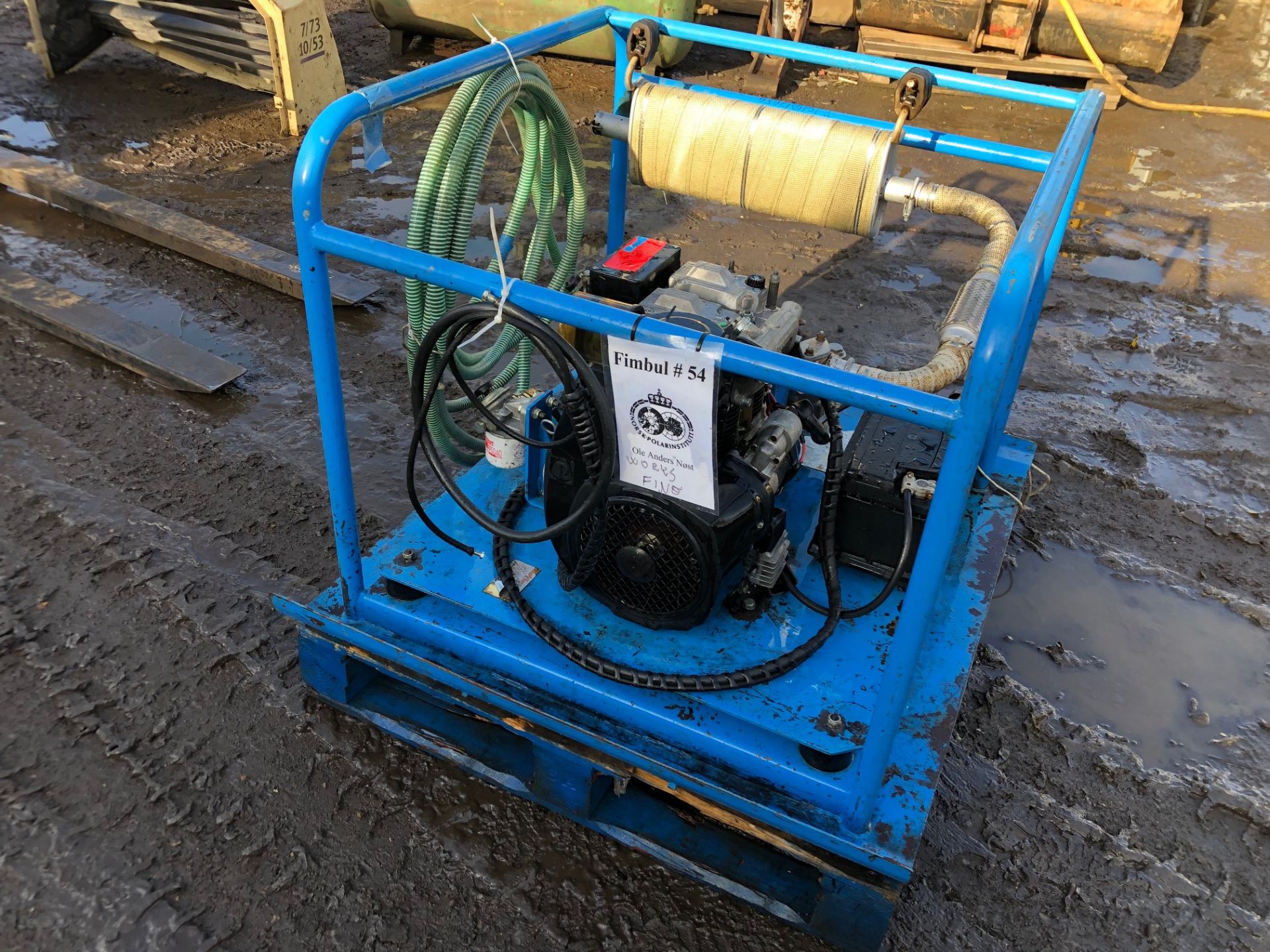 RUGGERINI 2 CYLINDER ELECTRIC START DIESEL JET WASH, CAT1051 PUMP (2200 PSI, 10GPM) VERY LITTLE USE - Image 5 of 6