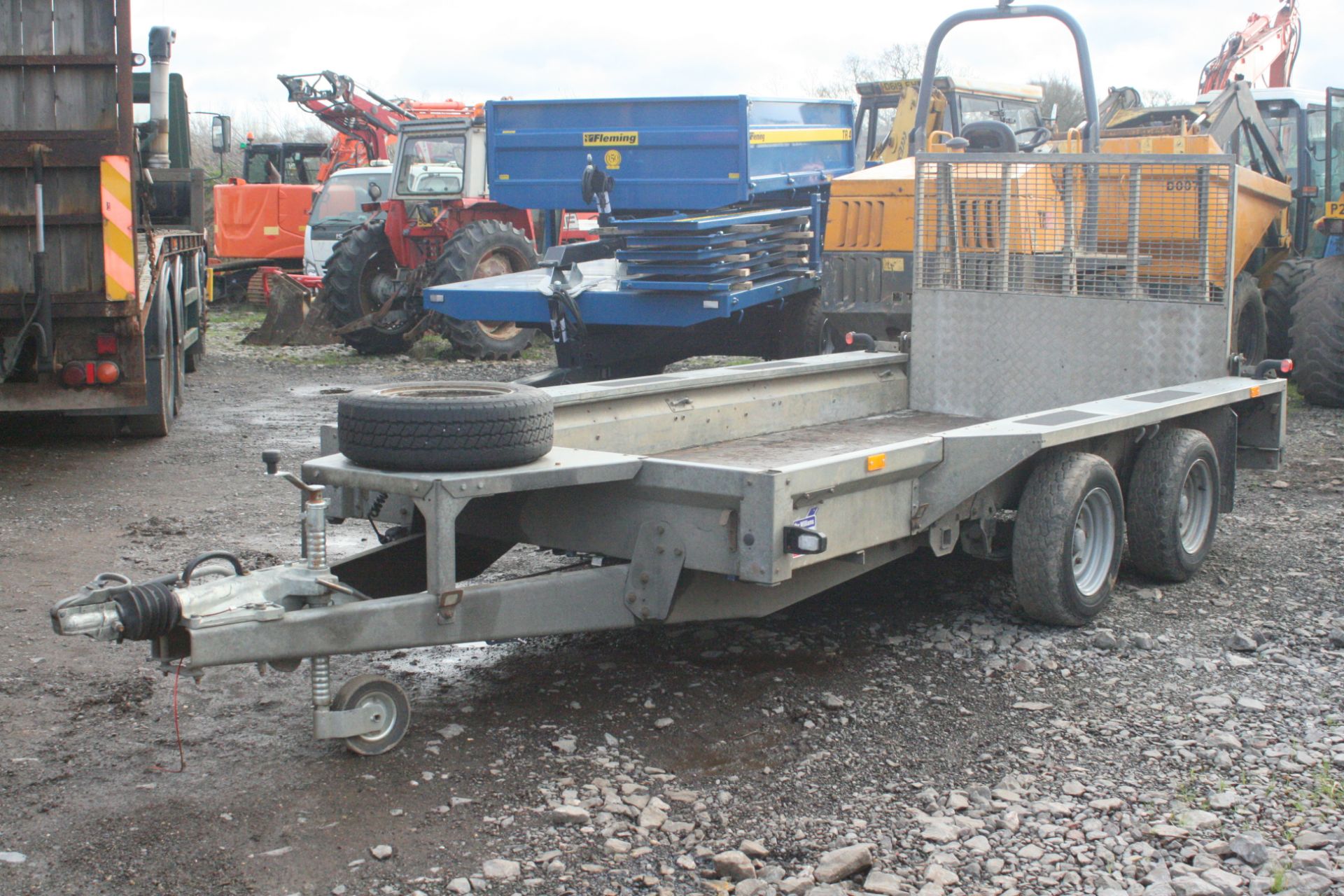 IFOR WILLIAMS GX125HD TWIN AXLE PLANT TRAILER, C/W DROP DOWN REAR RAMP & SPARE WHEEL *PLUS VAT*