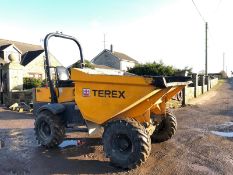 TEREX 3 TON STRAIGHT TIP SKIP DUMPER, YEAR 2015, 861 HOURS, RUNS, DRIVES & TIPS *PLUS VAT*