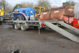 INDESPENSION E11 3500 KG TWIN AXLE TRAILER, YEAR 2007, C/W REAR LEGS AND RAMPS *PLUS VAT*