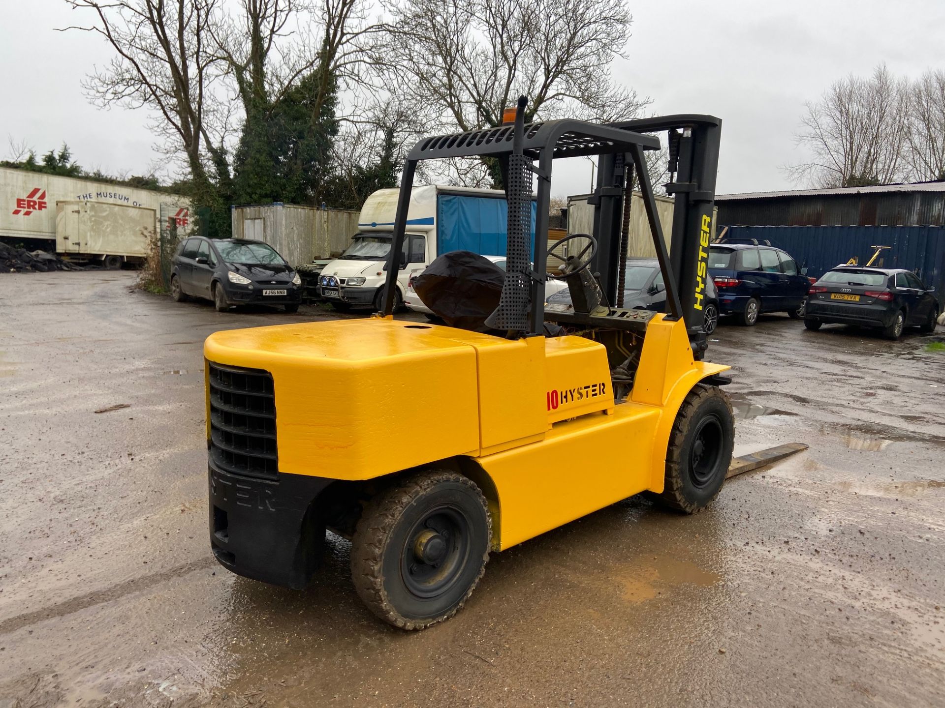 HYSTER H110 5 TON LIFT DIESEL FORKLIFT, PERKINS 4 CYLINDER ENGINE, OPERATES & WORKS AS IT SHOULD - Image 3 of 5