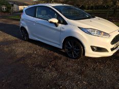 9K MILES! 2016 FORD FIESTA ST-LINE 1.0L ECOBOOST 140 PETROL WHITE 3 DR, SHOWING 0 FORMER KEEPERS