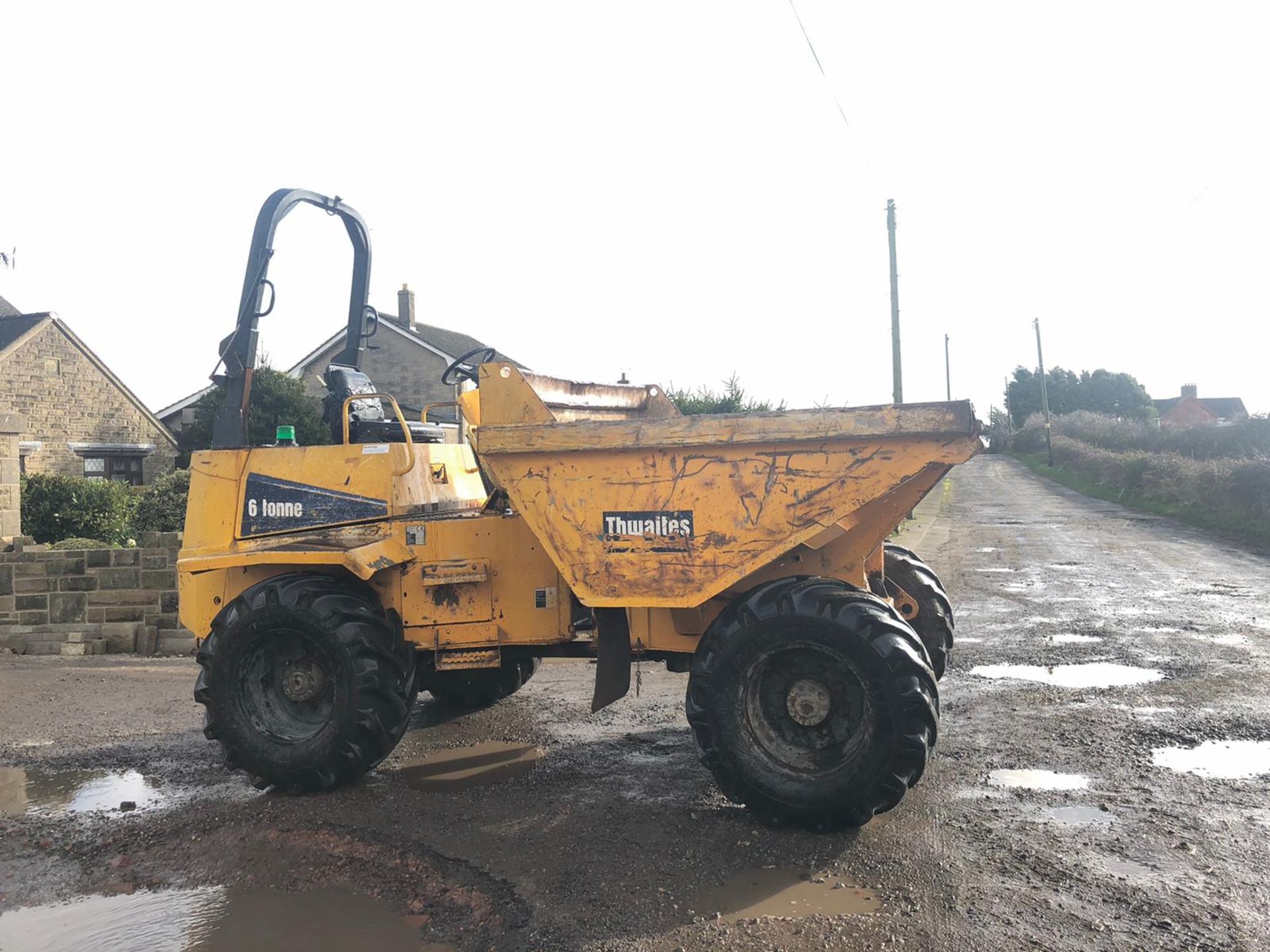 THWAITES 6 TON STRAIGHT TIP DUMPER, YEAR 2003, 4 WHEEL DRIVE, RUNS, DRIVES & TIPS *PLUS VAT*