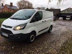 2015/65 REG FORD TRANSIT CUSTOM 270 ECO-TECH 2.2 DIESEL WHITE PANEL VAN, SHOWING 0 FORMER KEEPERS