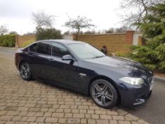 2016/66 REG BMW 520D M SPORT 2.0 DIESEL AUTO BLACK 4 DOOR SALOON, SHOWING 1 FORMER KEEPER *NO VAT*