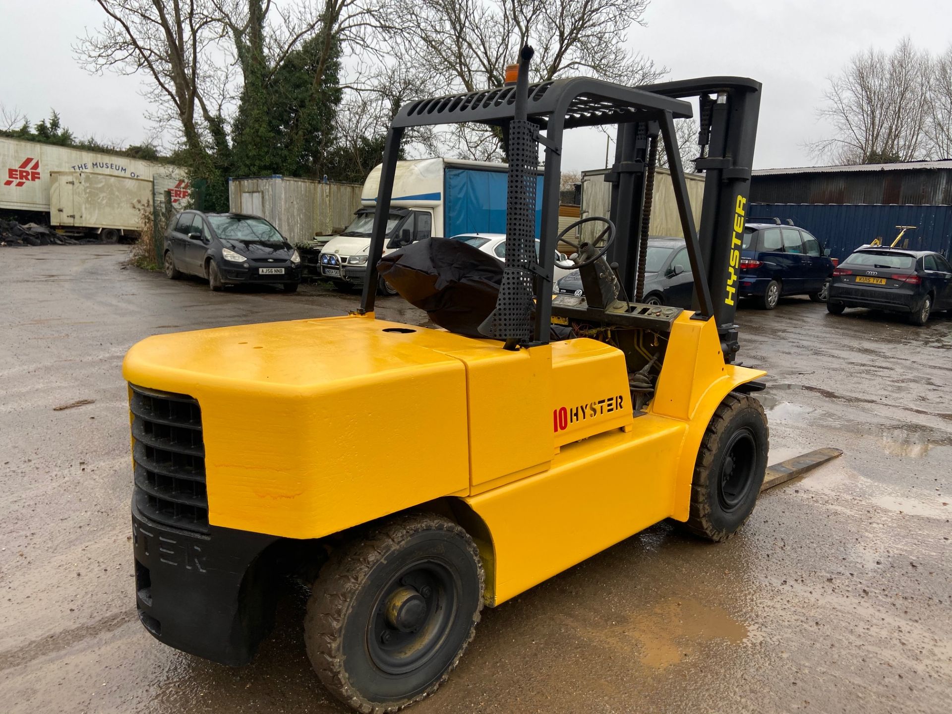 HYSTER H110 5 TON LIFT DIESEL FORKLIFT, PERKINS 4 CYLINDER ENGINE, OPERATES & WORKS AS IT SHOULD - Image 4 of 5