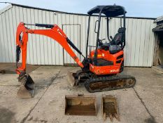 KUBOTA U17-3A EXCAVATOR, 1.7 TON, COMPLETE WITH 3 BUCKETS, YEAR 2014 *PLUS VAT*