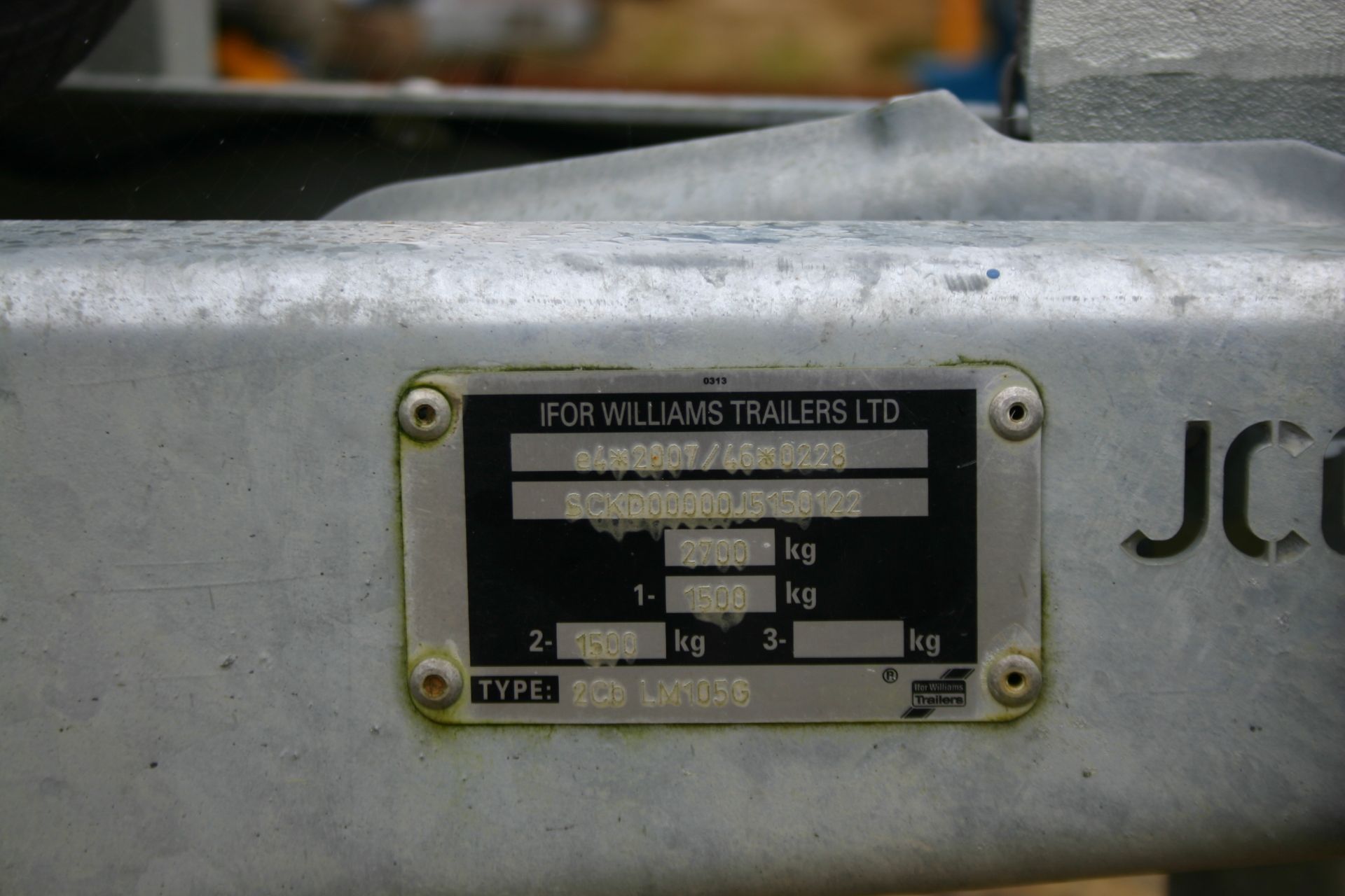 2018 IFOR WILLIAMS LM105G TWIN AXLE PLANT TRAILER 2700 KG C/W REAR RAMP *PLUS VAT* - Image 7 of 7