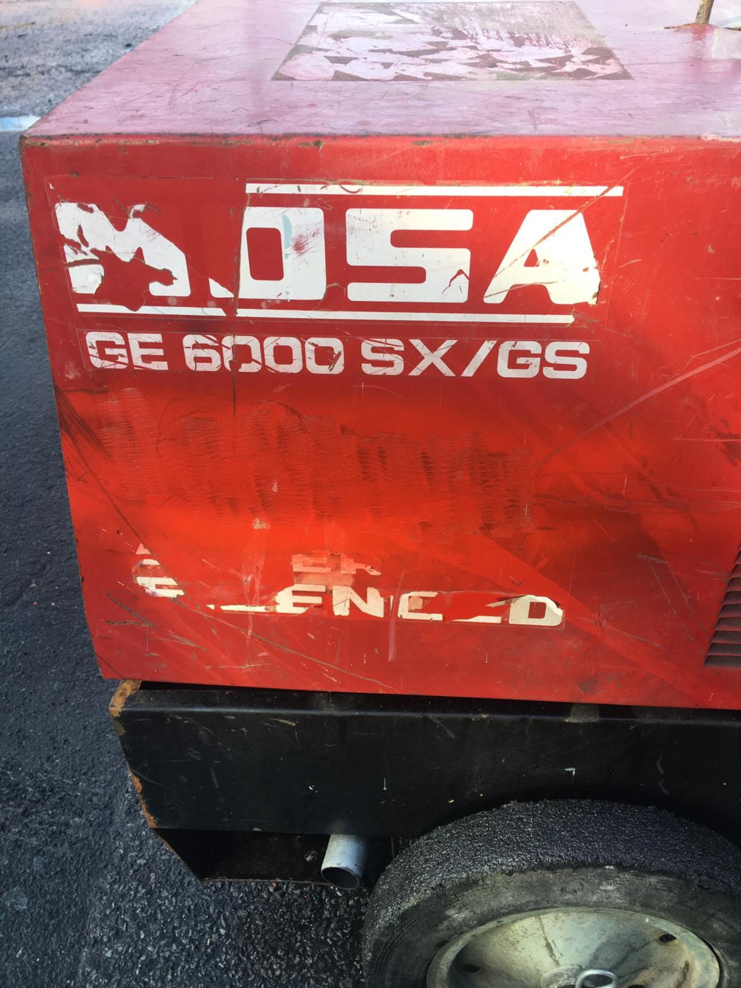 MOSA GE 6000 SX/GS SUPER SILENCED WHEELED GENERATOR, 6 KVA, 3000 RPM, 50 Hz, RUNS AND WORKS *NO VAT* - Image 9 of 12