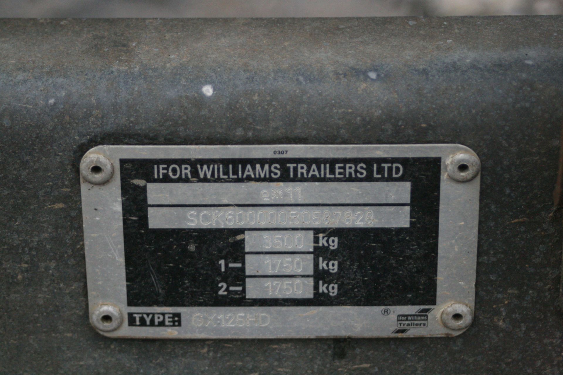 IFOR WILLIAMS GX125HD TWIN AXLE PLANT TRAILER, C/W DROP DOWN REAR RAMP & SPARE WHEEL *PLUS VAT* - Image 5 of 8