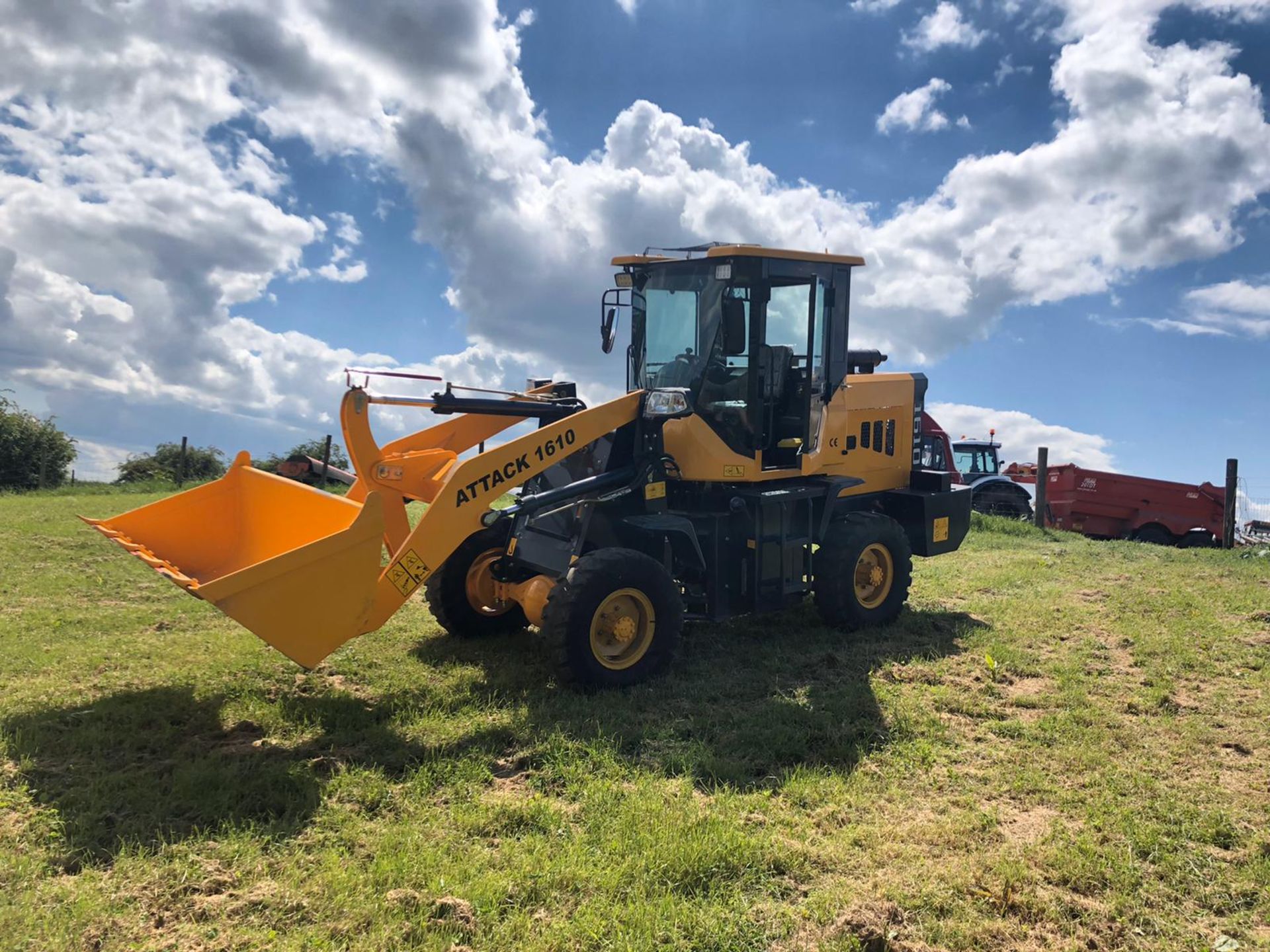 NEW / UNUSED ATTACK 1610 LOADING SHOVEL, 4 WHEEL DRIVE, DIESEL ENGINE, FULL GLASS CAB WITH HEATER