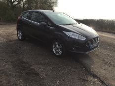 2013/62 REG FORD FIESTA ZETEC 1.25 PETROL BLACK 3DR HATCHBACK, SHOWING 2 FORMER KEEPERS *NO VAT*