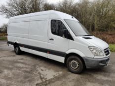 2010/10 REG MERCEDES-BENZ SPRINTER 313 CDI 2.2 DIESEL WHITE PANEL VAN, SHOWING 2 FORMER KEEPERS