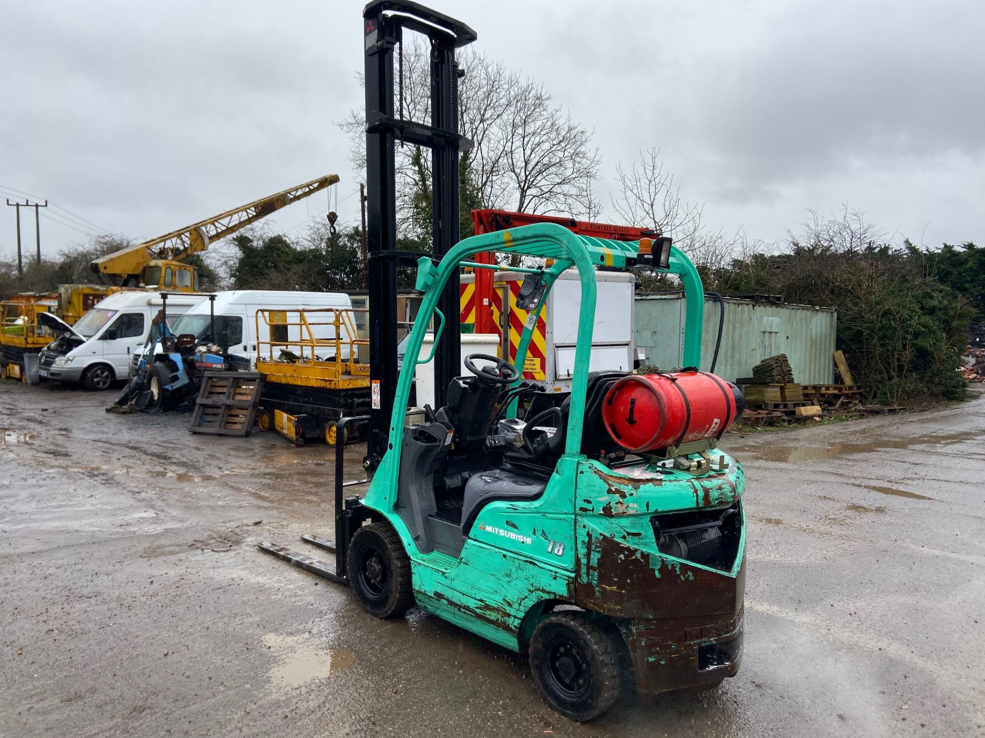 2008 MITSUBISHI FG18 1.8 TON GAS FORKLIFT, SIDE SHIFT, RUNS WELL & ALL OPERATIONS WORKING *PLUS VAT* - Image 3 of 5