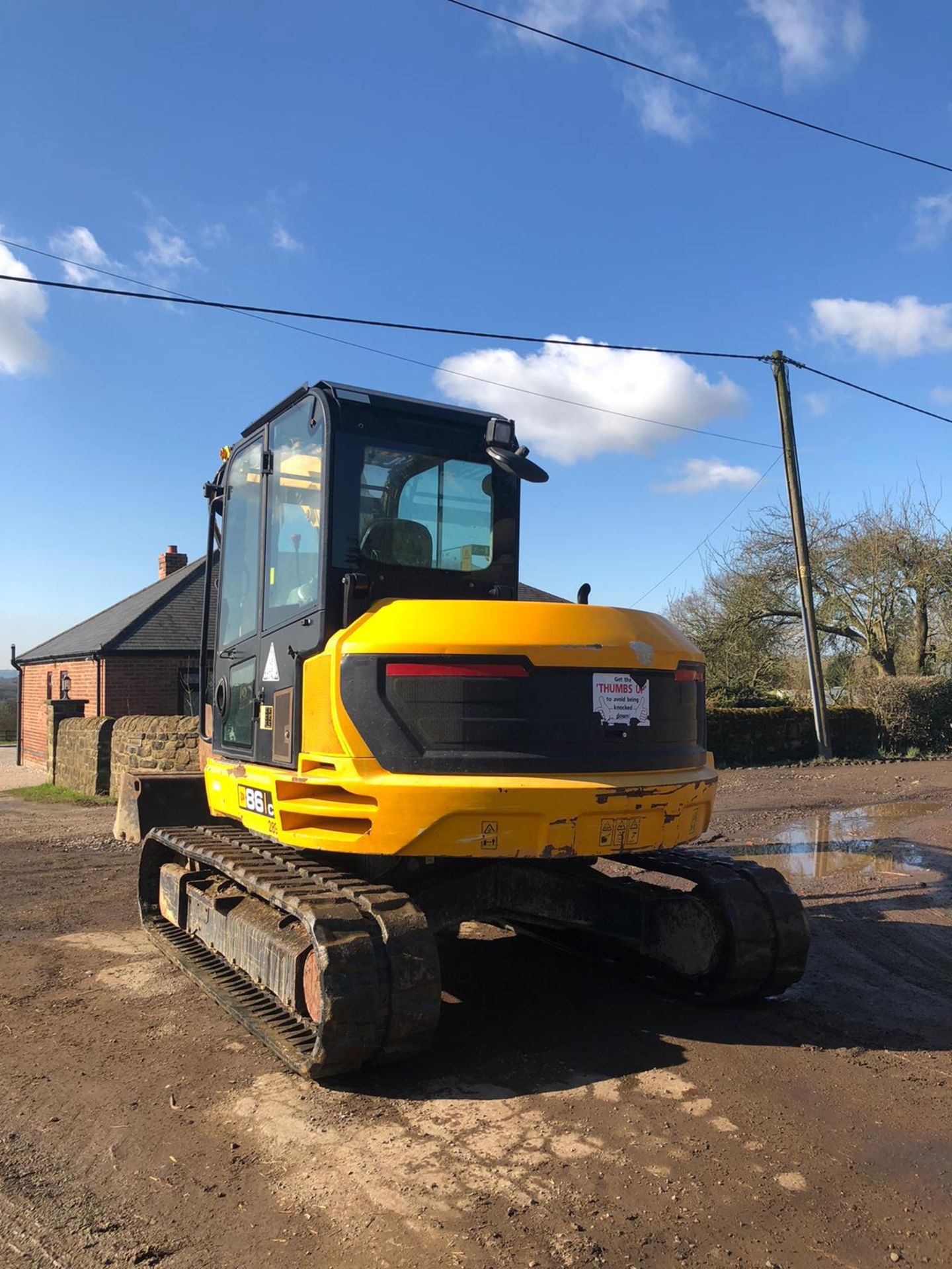 2014 JCB 86C-18 TON TRACKED CRAWLER EXCAVATOR / DIGGER, 4383 HOURS, GOOD TRACKS, C/W 2 X BUCKETS - Image 3 of 8