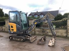 VOLVO EC16C 1.6 TON TRACKED CRAWLER DIGGER / EXCAVATOR, YEAR 2010, C/W 3 X BUCKETS *PLUS VAT*