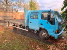2004/53 REG ISUZU NQR 70 7.5 TON BEAVERTAIL DOUBLE CAB BLUE RECOVERY LORRY, SHOWING 2 FORMER KEEPERS