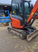 KUBOTA U27-4 RUBBER TRACKED COMPACT MINI DIGGER / EXCAVATOR, YEAR 2018, MASS 2665 KG *PLUS VAT*