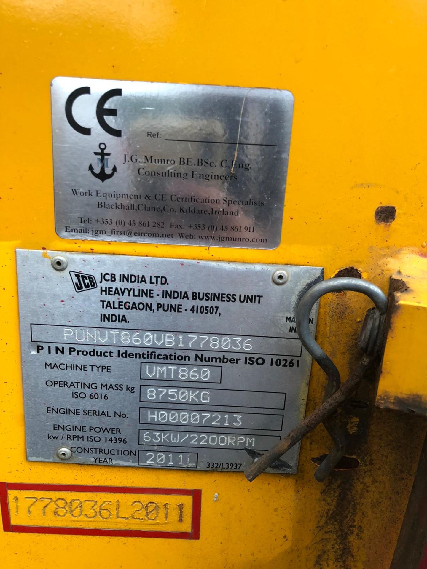 JCB VMT860 9 TON RIDE ON TWIN DRUM ROLLER, YEAR 2011, RUNS, WORKS AND VIBRATES *PLUS VAT* - Image 6 of 6