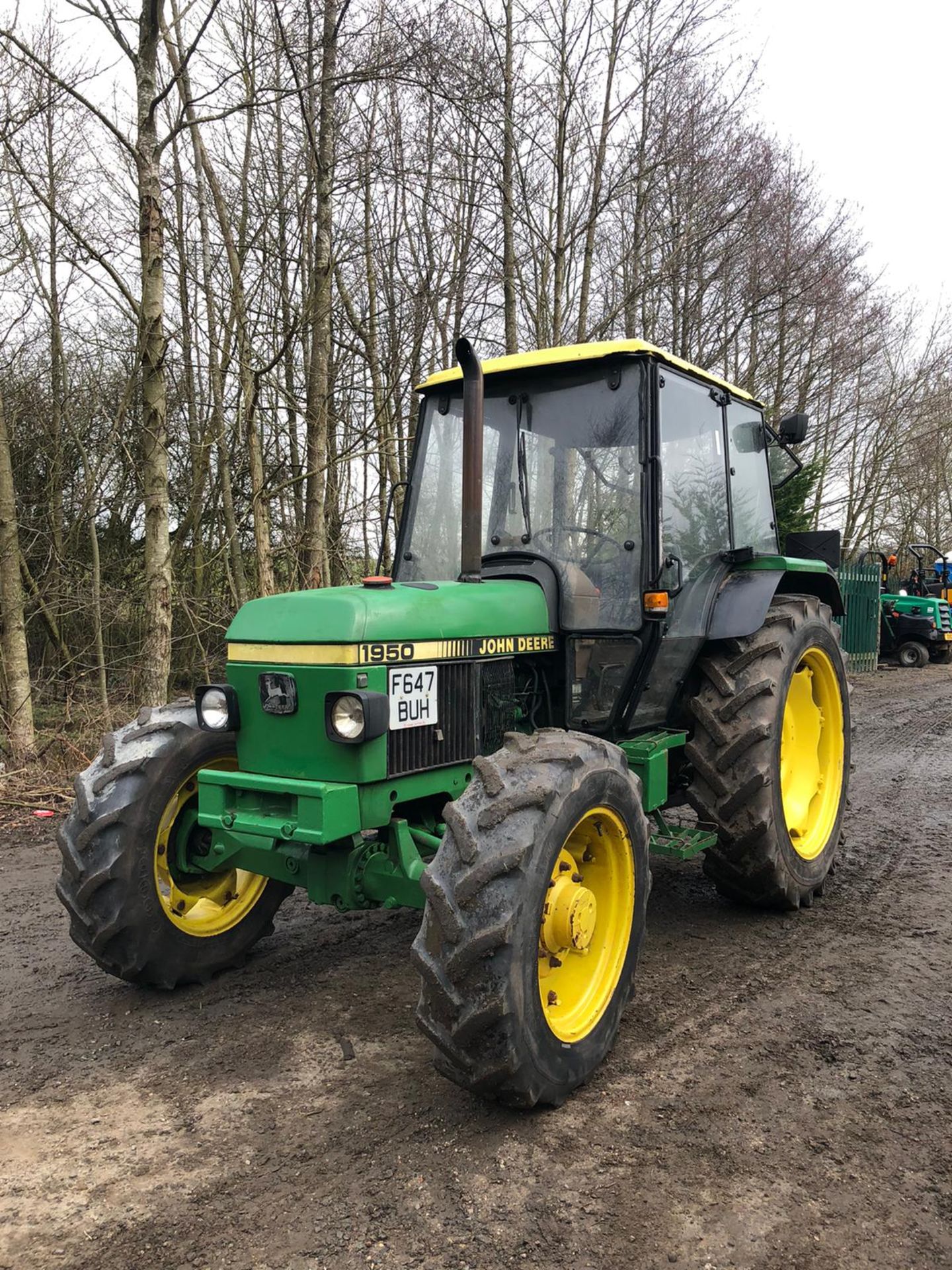 JOHN DEERE 1950 TRACTOR, 4 WHEEL DRIVE, FULL GLASS CAB, RUNS, WORKS, DOES EVERYTHING IT SHOULD - Image 2 of 6