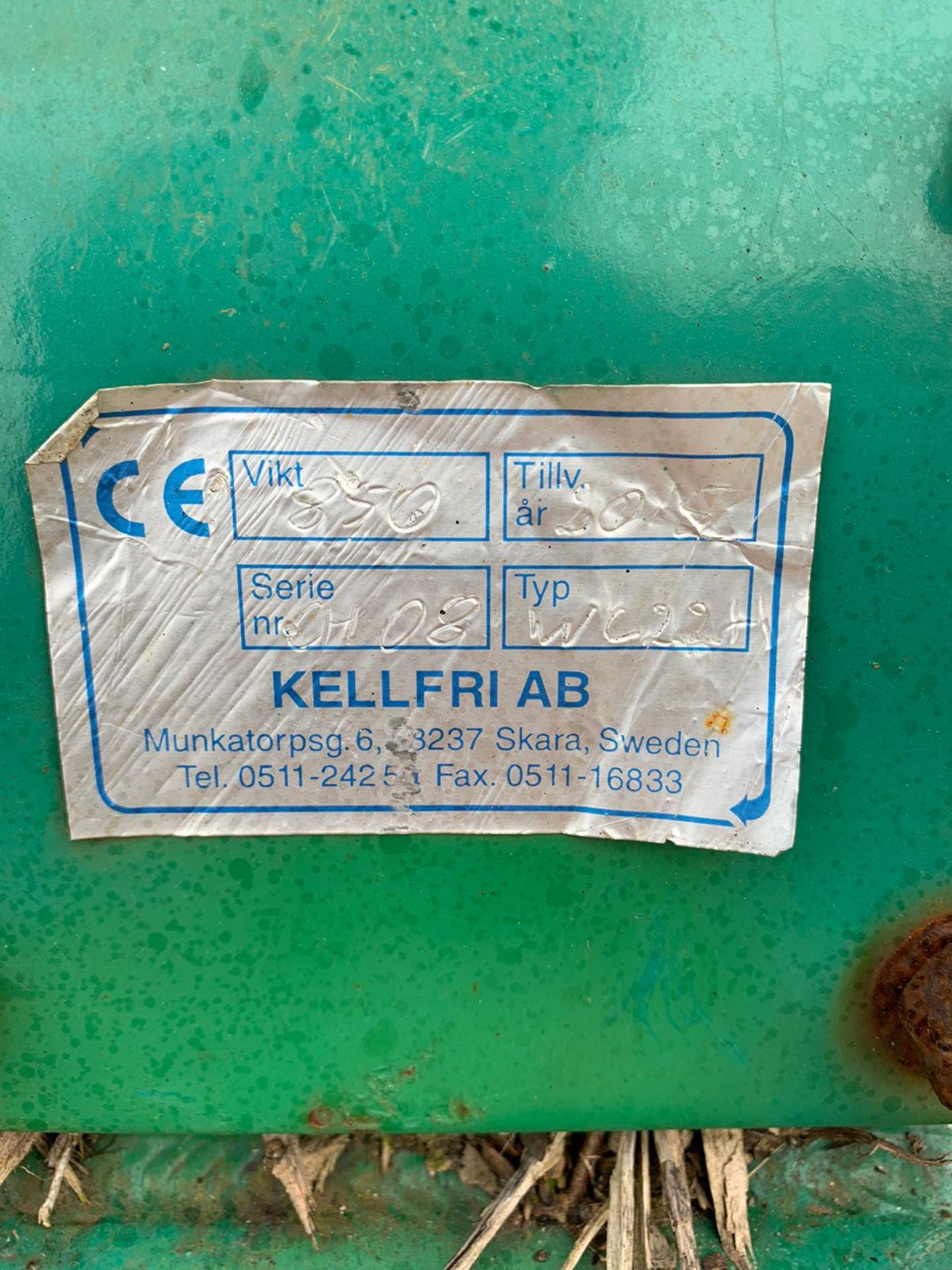 KELLFRI 850 PTO DRIVEN WOOD CHIPPER, YEAR 2015, RUNS, WORKS AND CHIPS *PLUS VAT* - Image 6 of 11