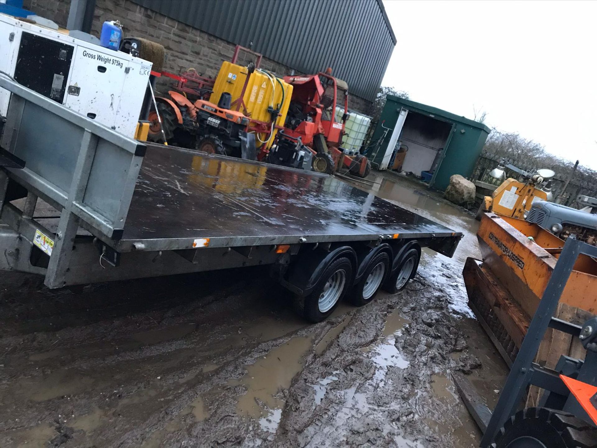 IFOR WILLIAMS TRI-AXLE FLATBED TRAILER WITH WINCH, YEAR 2019 *PLUS VAT*