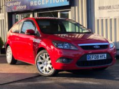 2008/08 REG FORD FOCUS ZETEC 125 1.8 PETROL RED 3DR HATCHBACK *NO VAT*