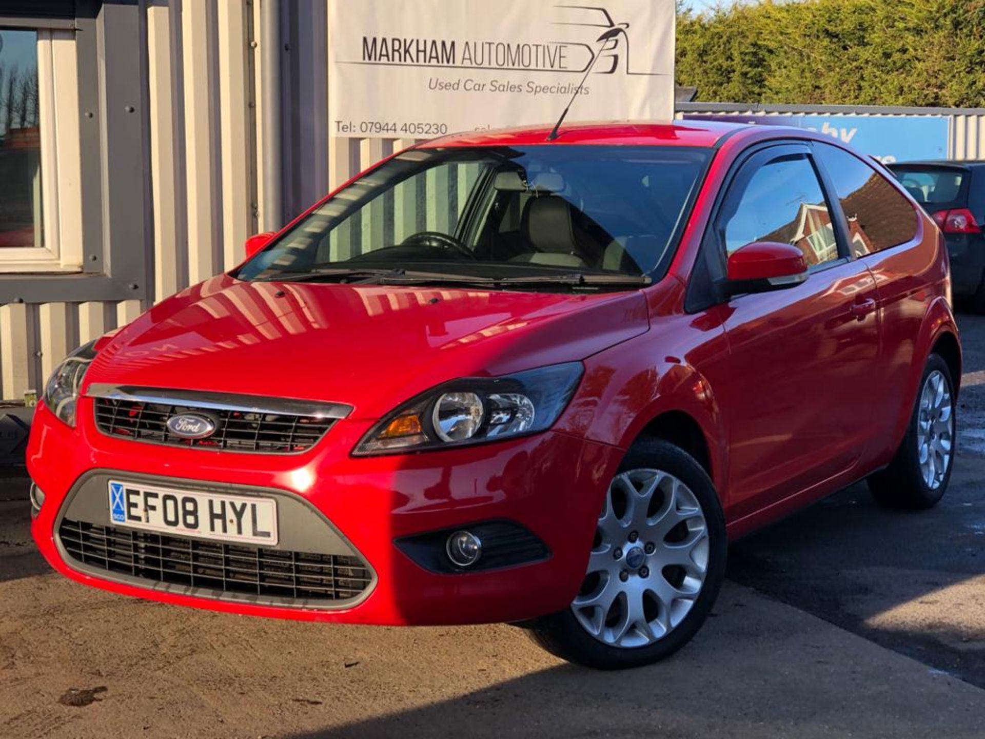 2008/08 REG FORD FOCUS ZETEC 125 1.8 PETROL RED 3DR HATCHBACK *NO VAT* - Image 2 of 12