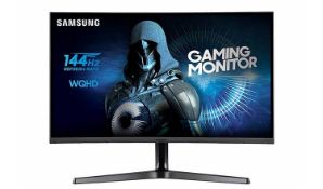 SAMSUNG C27JG52QQU 27 INCH 144 Hz QHD CURVED GAMING MONITOR, C/W ORIGINAL BOX, POWER CABLE ETC