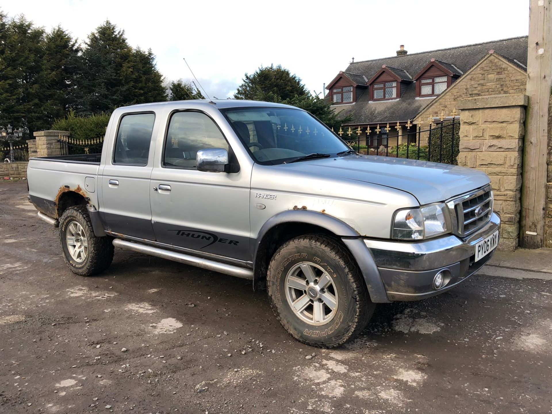 2006/06 REG FORD RANGER XLT THUNDER 2.5 DIESEL PICK-UP SILVER, 4 WHEEL DRIVE *NO VAT*