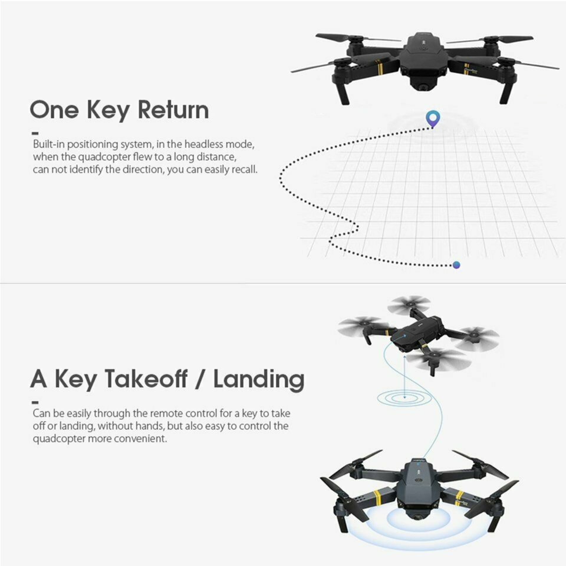 NEW & UNUSED DRONE X PRO WIFI FPV 1080P HD CAMERA FOLDABLE RC QUADCOPTER + BAG *PLUS VAT* - Image 5 of 12