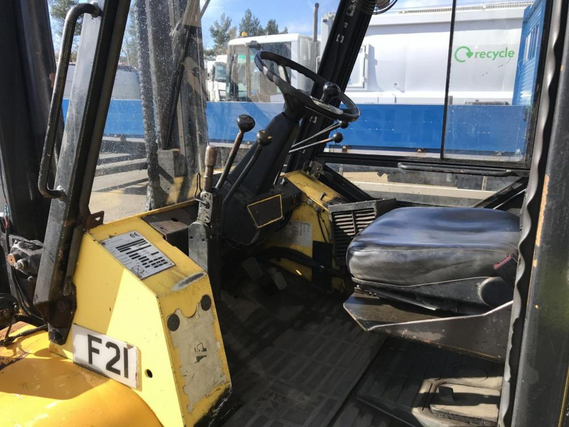 HYSTER HD7000 7 TON DIESEL FORKLIFT TRUCK GOOD CONDITION PERKINS ENGINE, EX LOCAL DOCK *PLUS VAT* - Image 9 of 11