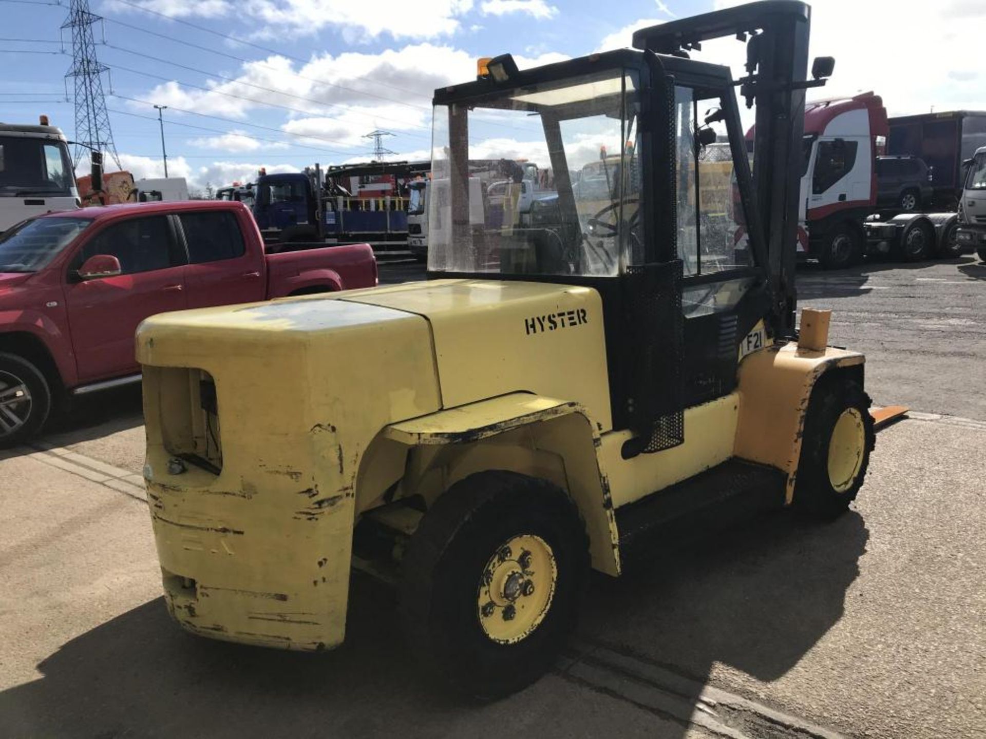 HYSTER HD7000 7 TON DIESEL FORKLIFT TRUCK GOOD CONDITION PERKINS ENGINE, EX LOCAL DOCK *PLUS VAT* - Image 3 of 11