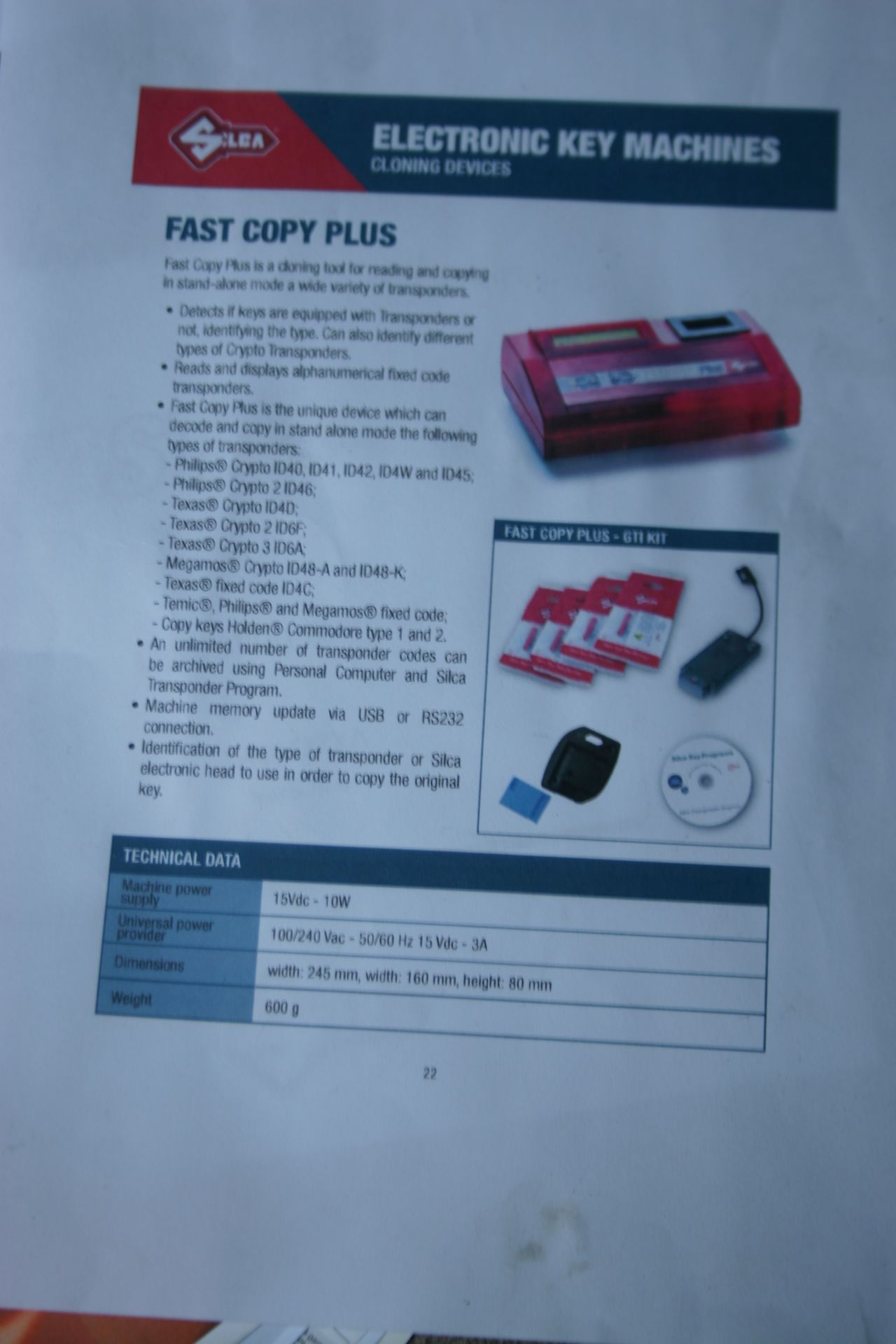 SILCA FAST COPY KEY READER, PUNTO KEY CUTTING MACHINE AND FOCUS KEY CUTTING MACHINES *NO VAT* - Image 4 of 14