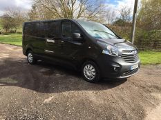 2016/66 REG VAUXHALL VIVARO 2900 CDTI 1.6 DIESEL BLACK PANEL VAN, SHOWING 0 FORMER KEEPERS