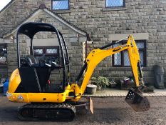 JCB 8014 1.5 TON MINI DIGGER / TRACKED EXCAVATOR, YEAR 2016, ONLY 1021 HOURS, GOOD TRACKS *PLUS VAT*