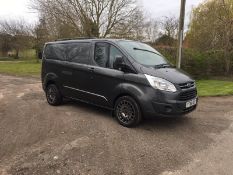 2016/66 REG FORD TRANSIT CUSTOM 270 LIMITED 2.0 DIESEL GREY PANEL VAN, SHOWING 2 FORMER KEEPERS