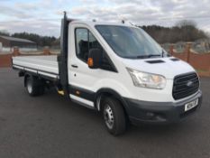 2014/14 REG FORD TRANSIT LWB 155BHP T350 DROPSIDE LORRY, SHOWING 1 FORMER KEEPER *PLUS VAT*