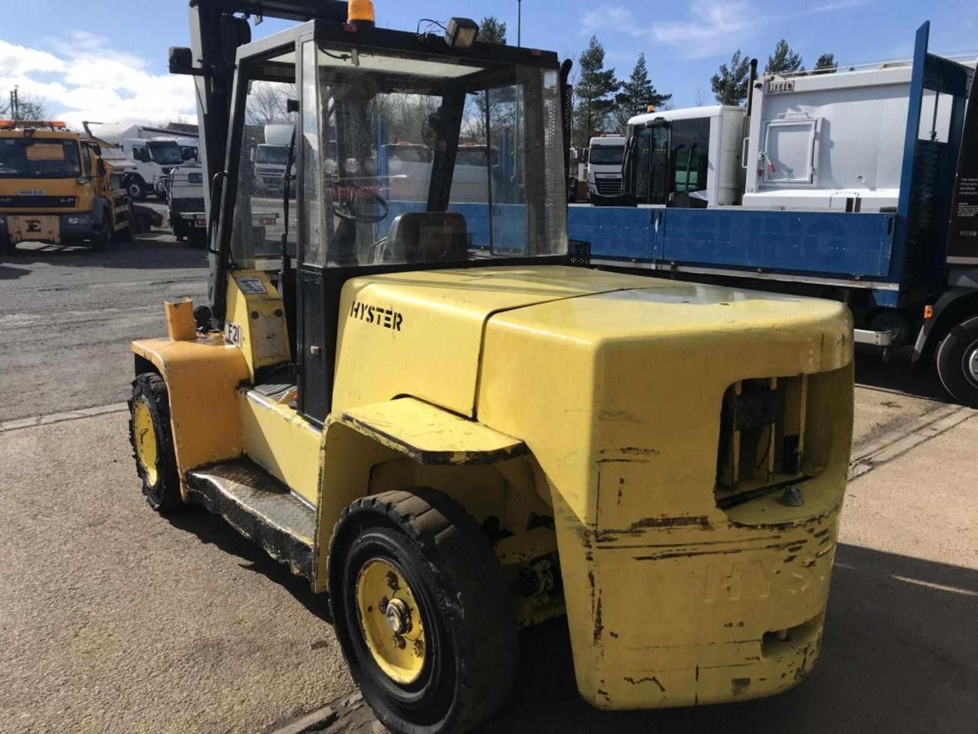 HYSTER HD7000 7 TON DIESEL FORKLIFT TRUCK GOOD CONDITION PERKINS ENGINE, EX LOCAL DOCK *PLUS VAT* - Image 4 of 11