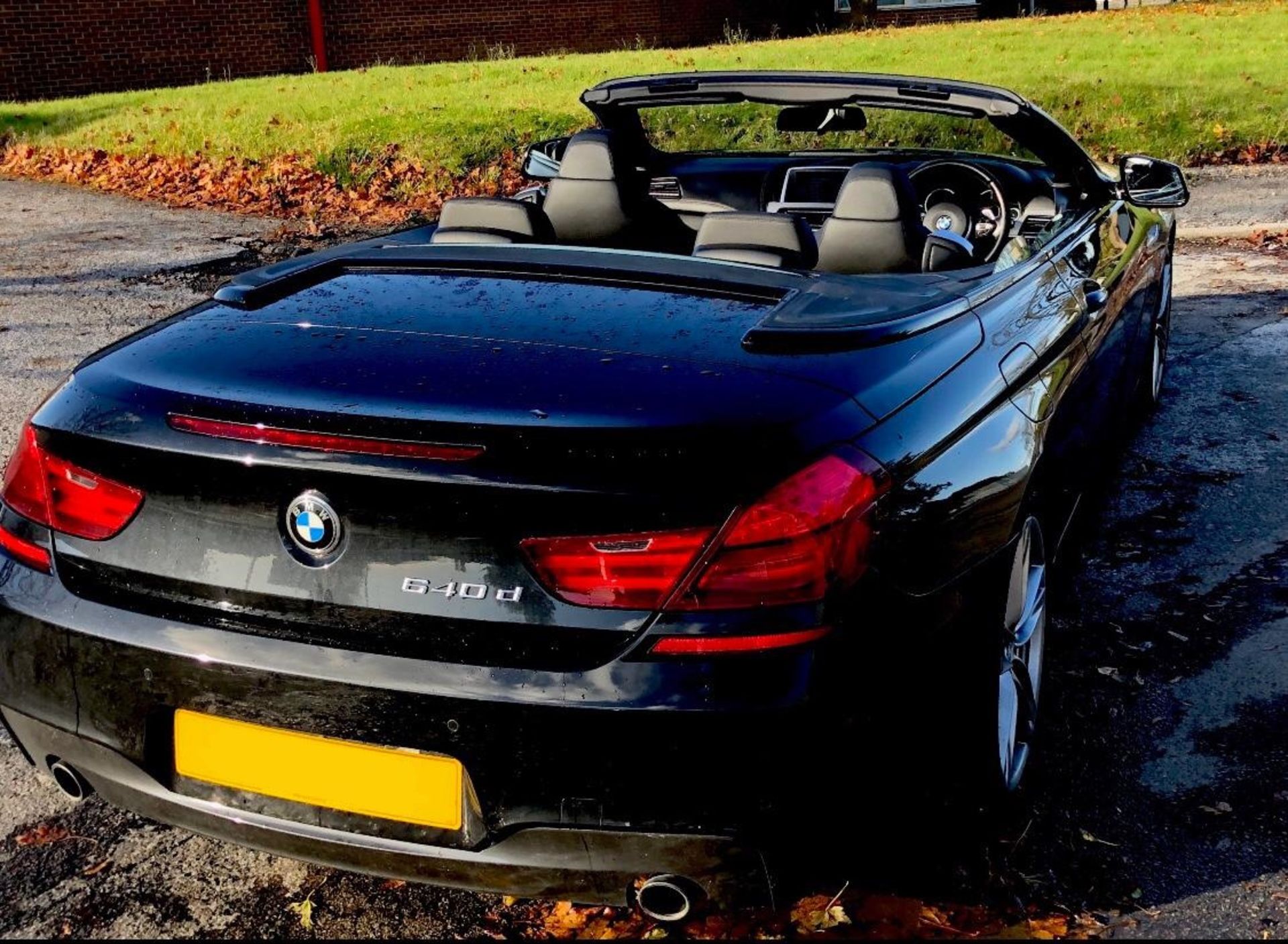 2014/14 REG BMW 640D M SPORT AUTOMATIC 3.0 DIESEL BLACK CONVERTIBLE *NO VAT* - Image 4 of 14