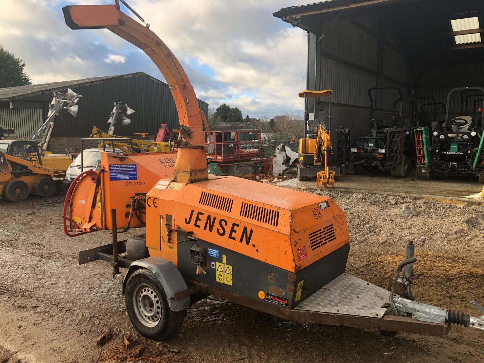 2004 JENSEN SINGLE AXLE TOW-ABLE WOOD CHIPPER *PLUS VAT* - Image 10 of 11