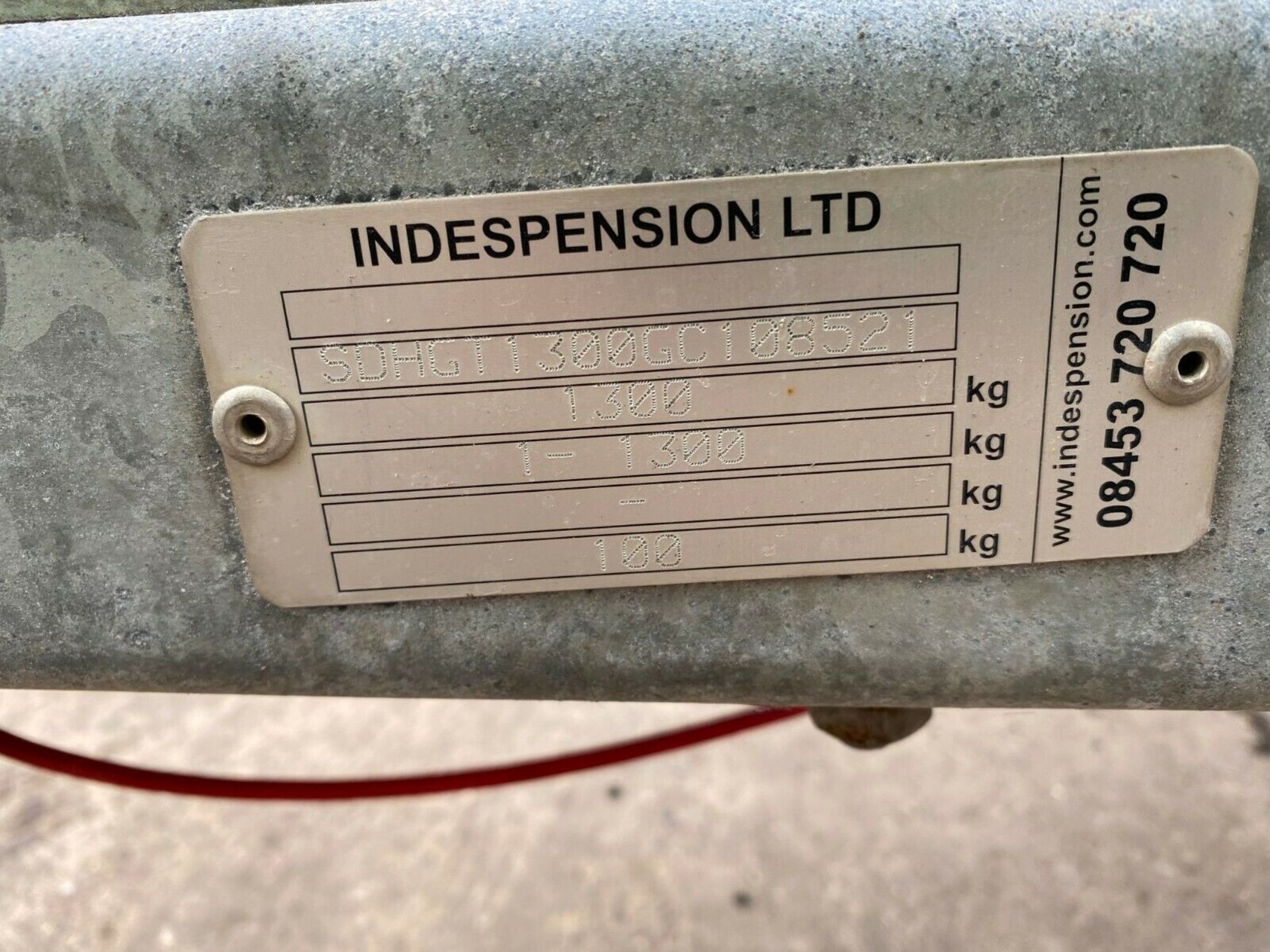 INDESPENSION HEAVY DUTY TRAILER, DROP DOWN TAILGATE, YEAR 2012 *PLUS VAT* - Image 6 of 6