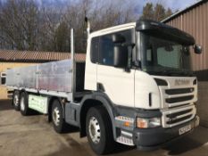 2012/12 REG SCANIA P360 8X2 P-SRS L-CLASS P365 LB ALLOY DROP SIDE TRUCK, GOOD CONDITION *PLUS VAT*