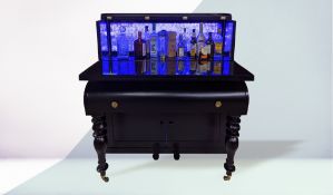 UNIQUE ART ! HIGH QUALITY PIANO BAR, FINISHED WITH A MATTE BLACK COLOUR *NO VAT*