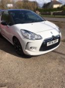 2014/14 REG CITROEN DS3 DSTYLE+ 1.6 PETROL WHITE 3DR HATCHBACK, SHOWING 3 FORMER KEEPERS *NO VAT*