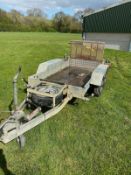 INDESPENSION MINI DIGGER TRAILER, DROP DOWN TAILGATE, SPARE WHEEL, 4' X 8' *PLUS VAT*