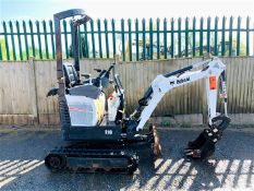 BOBCAT E10 TRACKED CRAWLER DIGGER / EXCAVATOR, YEAR 2017, 735 HOURS, 3 X BUCKETS *PLUS VAT*