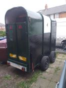 SINGLE RICE HORSE TRAILER TWIN AXLE ON LEAF SPRINGS WINDOW IN THE FRONT *NO VAT*