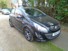 2014/14 REG VAUXHALL CORSA BLACK EDITION 1.4 TURBO BLACK 3DR HATCHBACK *NO VAT*